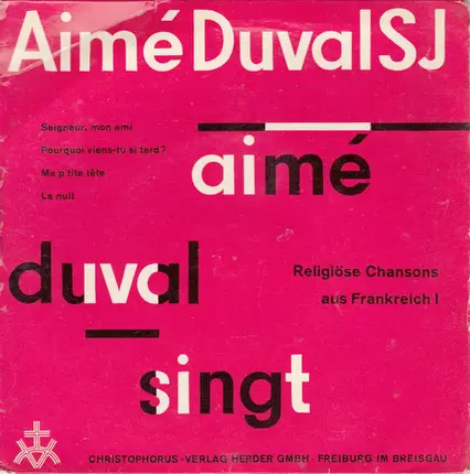 Aimé Duval - Religiöse Chansons Aus Frankreich I