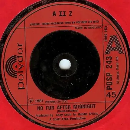 A II Z - No Fun After Midnight / Treason