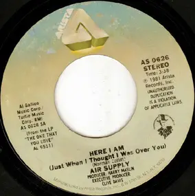 Air Supply - Here I Am (Just When I Thought)