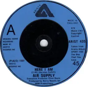 Air Supply - Here I Am / Don't Turn Me Away