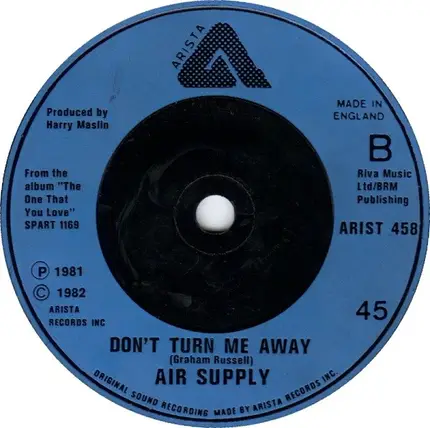 Air Supply - Here I Am / Don't Turn Me Away