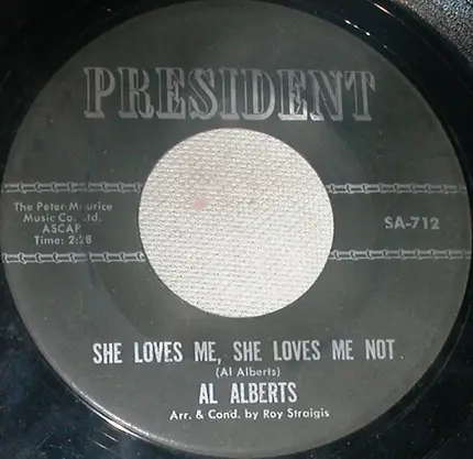 Al Alberts - Philadelphia, My Home Town / She Loves Me, She Loves Me Not