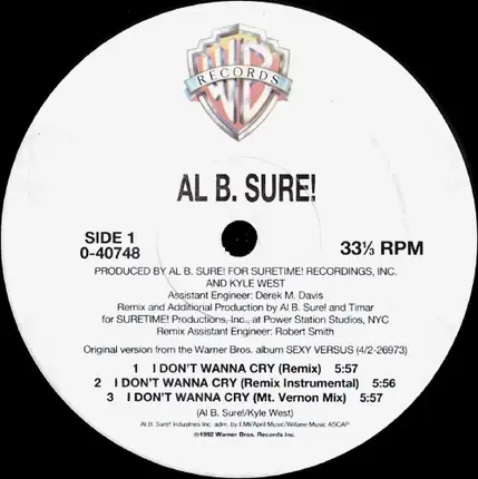 Al B. Sure! - I Don't Wanna Cry