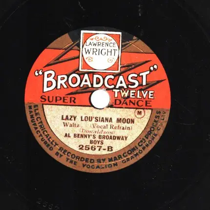 Al Benny's broadway boys - Moanin' For You / Lazzy Lou'siana Moon