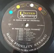 LP - Al Caiola And His Orchestra - 50 Fabulous Italian Favorites