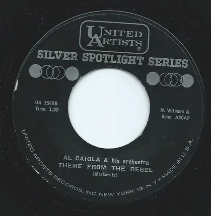 Al Caiola And His Orchestra - Bonanza / Theme From The Rebel