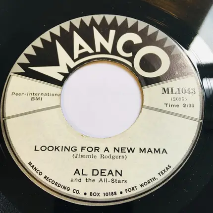 Al Dean & The All Stars - Blue Sky Waltz / Looking For A New Mama