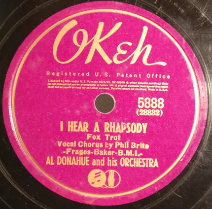 Al Donahue And His Orchestra - I Hear A Rhapsody / Frenesi