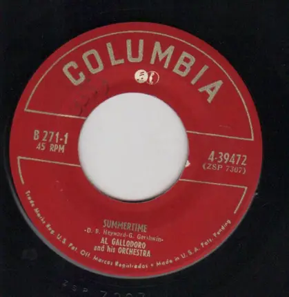 Al Gallodoro And His Orchestra - Summertime / Hora Staccato