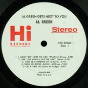 LP - Al Green - Al Green Gets Next To You
