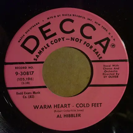 Al Hibbler - Mine All Mine / Warm Heart - Cold Feet