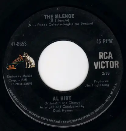Al Hirt ,Orchestra And Chorus Arranged And Conducted By Dick Hyman - Love Theme From 'The Sandpiper' / The Silence
