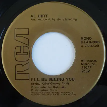 Al Hirt - Memories Of You / I'll Be Seeing You
