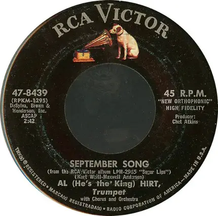 Al Hirt - September Song / Up Above My Head