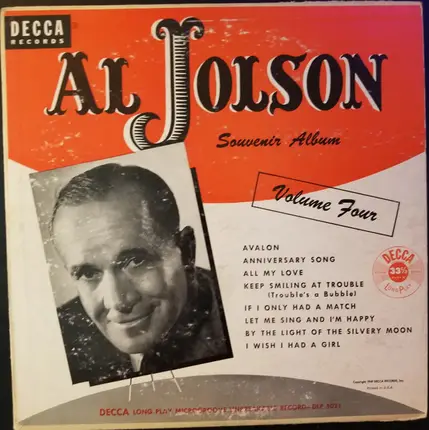 Al Jolson - Souvenir Album Volume 4