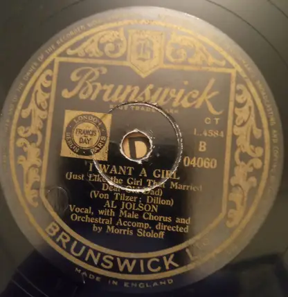 Al Jolson - By The Light Of The Silvery Moon / I Want A Girl