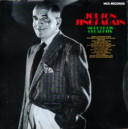 Al Jolson - Jolson Sings Again - More Of His Great Hits
