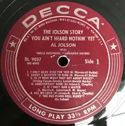 LP - Al Jolson - The Jolson Story 'You Ain't Heard Nothin' Yet'