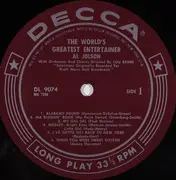 LP - Al Jolson - The World's Greatest Entertainer - Mono
