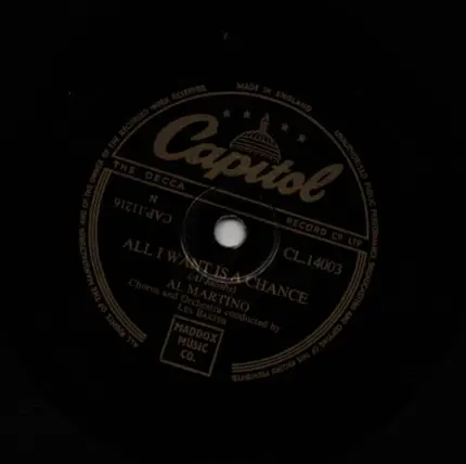 Al Martino - All I Want Is A Chance / You Can't Go On Forever Breaking My Heart