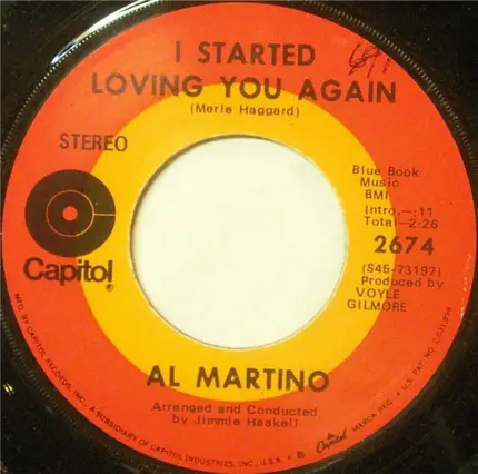 Al Martino - I Started Loving You Again