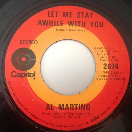 Al Martino - I Started Loving You Again