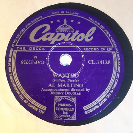 Al Martino - Wanted / There'll Be No Teardrops Tonight