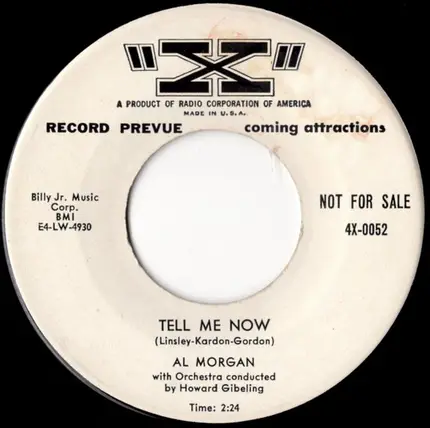 Al Morgan - Bells of Memory / Tell Me Now