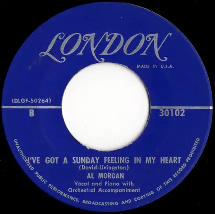 Al Morgan - If I Didn't Already Love You Baby / I've Got A Sunday Feeling In My Heart