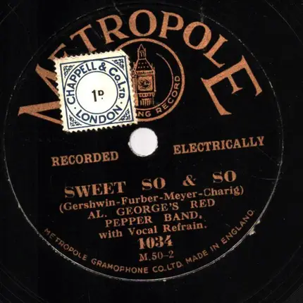 Al George's Red Pepper Band - Fancy Our Meeting / Sweet So& So