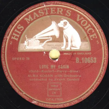 Alma Cogan - Bell Bottom Blues / Love Me Again