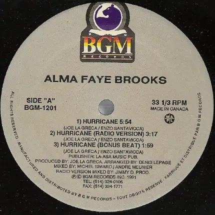 Alma Faye - Hurricane