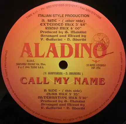 Aladino - Call My Name