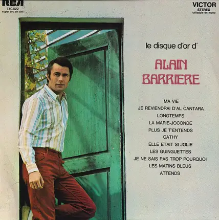 Alain Barrière - Le Disque D'Or D'Alain Barriere