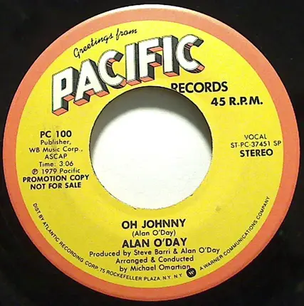 Alan O'Day - Oh Johnny