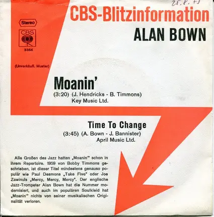 Alan Bown - Moanin'