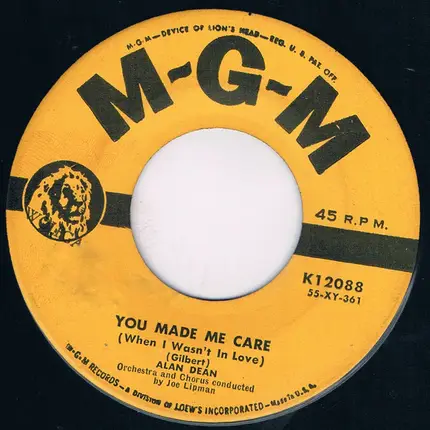 Alan Dean - You Made Me Care