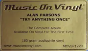 Double LP - Alan Parsons - Try Anything Once - Numbered 180g nGreen & Black Vinyl