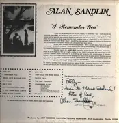 LP - Alan Sandlin - I Remember You - Signed