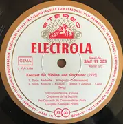 LP - Berg - Violinkonzert 'Dem Andenken Eines Engels' / Kammerkonzert Für Klavier,Violine Und 13 Bläser