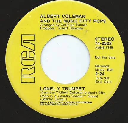 Albert Coleman - Foggy Mountain Breakdown / Lonely Trumpet