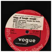 10'' - Albert Ammons , Meade 'Lux' Lewis , Blind John Davis - Kings Of Boogie Woogie