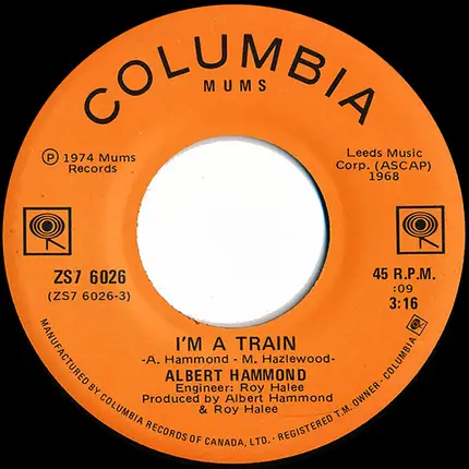 Albert Hammond - I'm A Train / Brand New Day