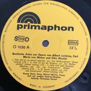 LP - Albert Lortzing , Carl Maria von Weber , Otto Nicolai - Berühmte Arien