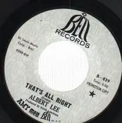 7inch Vinyl Single - Albert Lee - That's All Right - Original US Promo, Company Sleeve