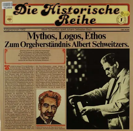 Bach / Albert Schweitzer - Mythos, Logos, Ethos - Zum Orgelverständnis Albert Schweitzers
