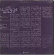 LP - Albert Schweitzer - Albert Schweitzer Spielt Bach 2 - still sealed