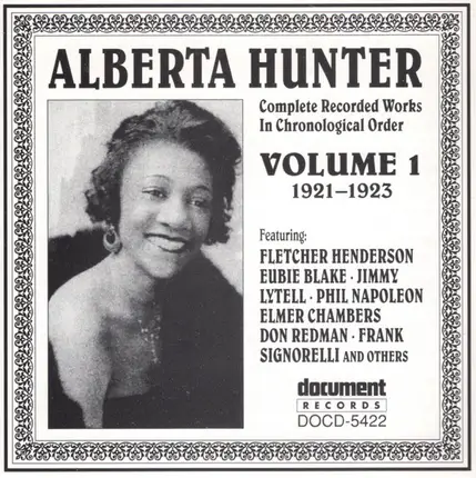 Alberta Hunter - Complete Recorded Works In Chronological Order Volume 1 (1921-1923)