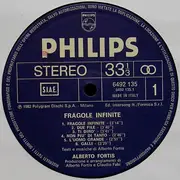 LP - Alberto Fortis - Fragole Infinite