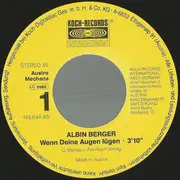 7inch Vinyl Single - Albin Berger - Wenn Deine Augen Lügen